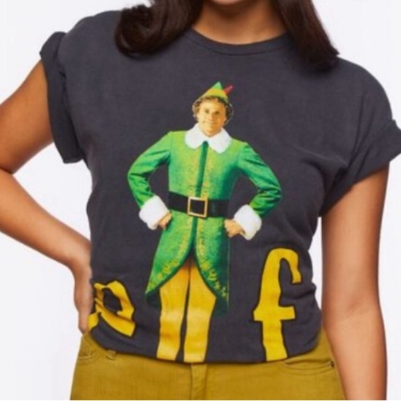NEW!!! Classic Festive Elf Movie Graphic Tee Featuring Buddy- (NWT) - Picture 1 of 4